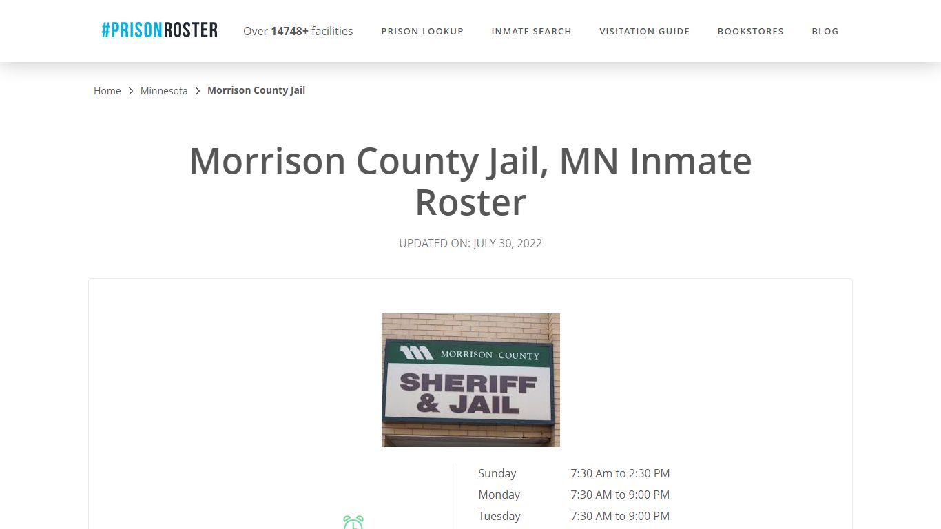 Morrison County Jail, MN Inmate Roster - Prisonroster